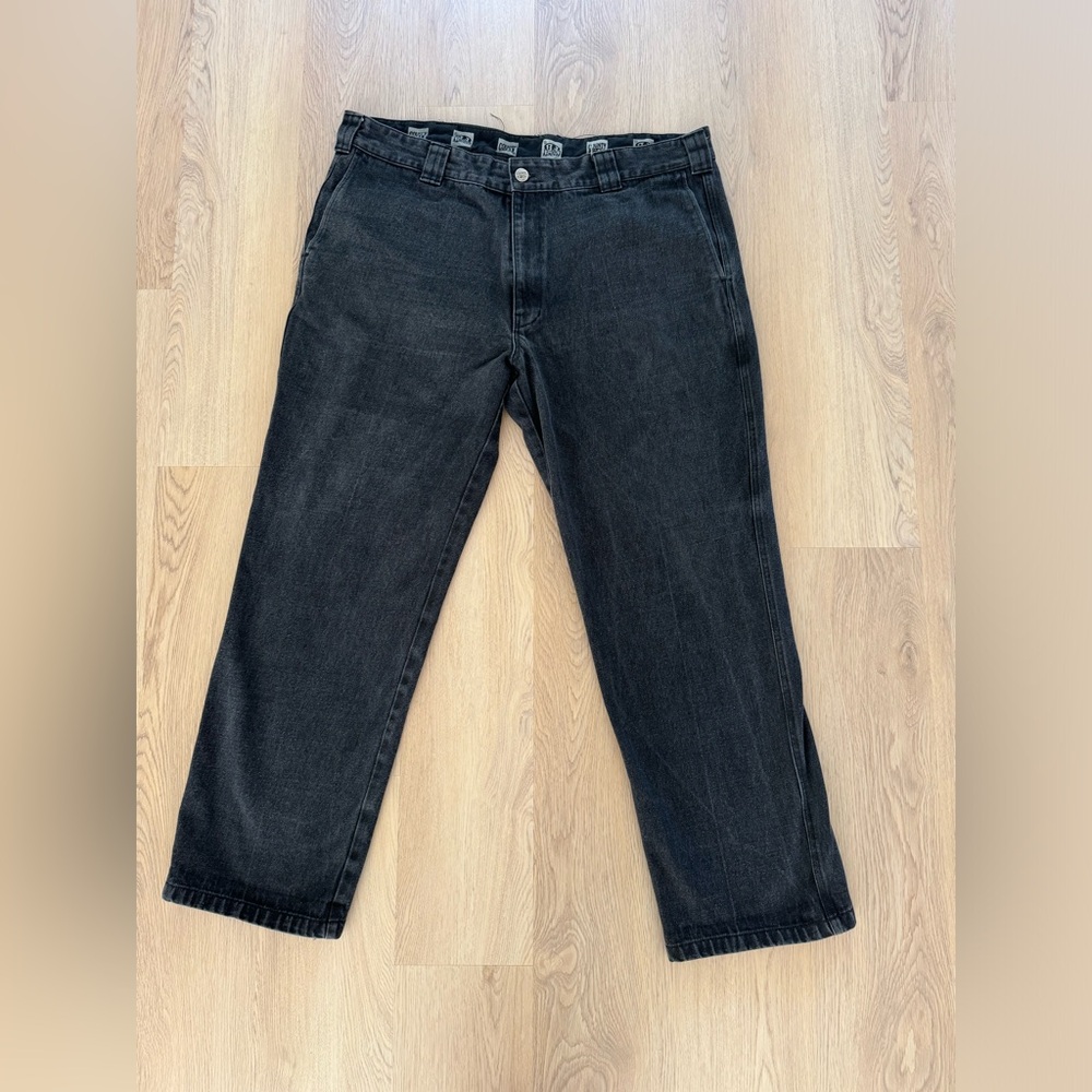 County FB Y2K Baggy Jeans Adult 44-32 Cotton Denim Washed Black